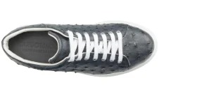 Uomo GUIDOMAGGI Scarpe In Pelle Esotica | Sneakers>Ocala - Sneakers rialzanti da uomo in Pelle di Struzzo da 6 a 8 cm più alto