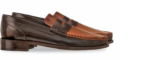 Uomo GUIDOMAGGI Cucitura Goodyear | Penny Loafers>Orbetello -mocassini con rialzo in Mix Pelle fino a 6 cm più alto