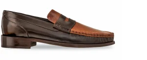 Uomo GUIDOMAGGI Cucitura Goodyear | Penny Loafers>Orbetello -mocassini con rialzo in Mix Pelle fino a 6 cm più alto