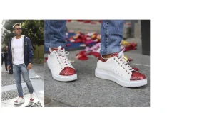 Uomo GUIDOMAGGI Scarpe In Pelle Esotica | Sneakers>Pamplona - Sneakers Esotiche con rialzo in Mix Pelle da 6 a 8 cm più alto