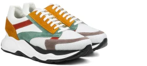 Uomo GUIDOMAGGI Sneakers>Paraty - Sneakers con rialzo da uomo in Mix Pelle/Tessuto fino a 11 cm più alto