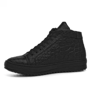 Uomo GUIDOMAGGI Scarpe In Pelle Esotica | Sneakers>Pasadena   -   Sneakers Rialzanti in pelle di Coccodrillo. Fino a 7 CM più Alto