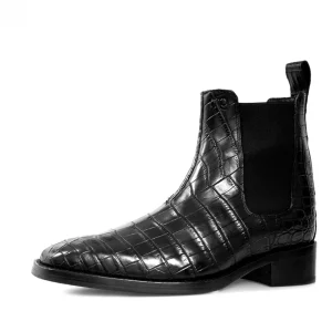Uomo GUIDOMAGGI Scarpe In Pelle Esotica>Patagonia - Stivali con rialzo in Pelle Coccodrillo da 6 a 8 cm più alto