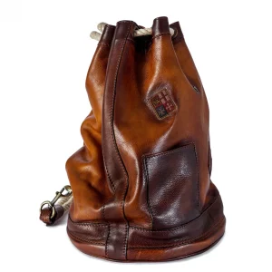 GUIDOMAGGI Pratesi Bags>Patagonia Bag - Borsone a sacco Pratesi in Pelle Pieno Fiore