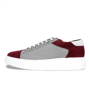 Uomo GUIDOMAGGI Sneakers>Patmos - sneakers con rialzo in Mix Pelle/Tessuto da 6 a 8 cm più alto