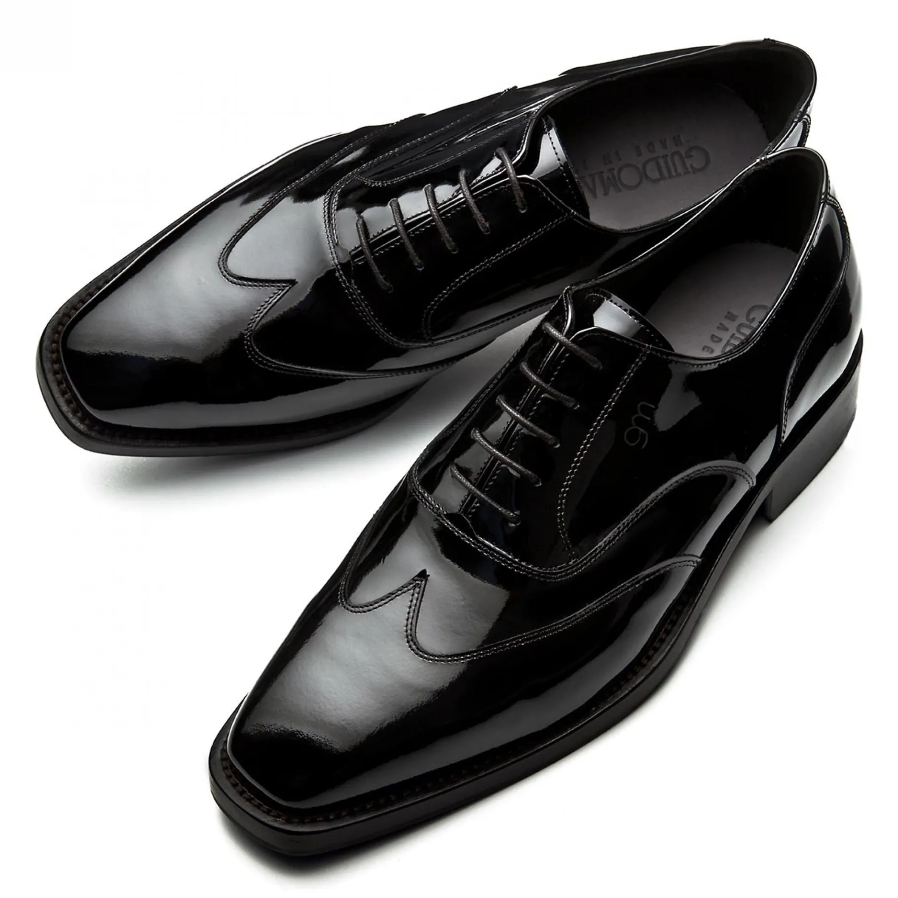 perugia__classiche_scarpe_4.webp Uomo GUIDOMAGGI Cerimonia | Stringate>Perugia - Classiche scarpe uomo con rialzo in Pelle Vernice Fino a 8 cm più alto