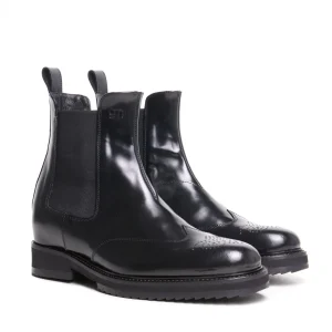Uomo GUIDOMAGGI Chelsea>Piazza Gae Aulenti - Stivali  con rialzo in Pelle Pieno Fiore da 6 a 10 cm più alto