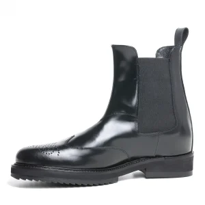 Uomo GUIDOMAGGI Chelsea>Piazza Gae Aulenti - Stivali  con rialzo in Pelle Pieno Fiore da 6 a 10 cm più alto