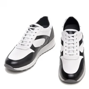 Uomo GUIDOMAGGI Sneakers>Plymouth - Sneakers uomo con rialzo interno in Mix Pelle da 6 a 8 cm più alto