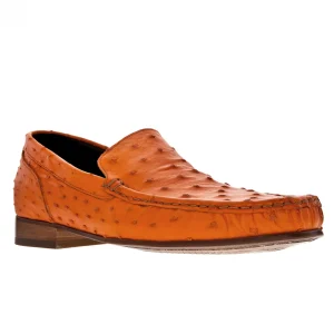 Uomo GUIDOMAGGI Scarpe In Pelle Esotica>Port Elizabeth - Mocassini Esotiche in Pelle di Struzzo Esotico Fino a 6.5 cm più alto