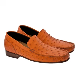 Uomo GUIDOMAGGI Scarpe In Pelle Esotica>Port Elizabeth - Mocassini Esotiche in Pelle di Struzzo Esotico Fino a 6.5 cm più alto