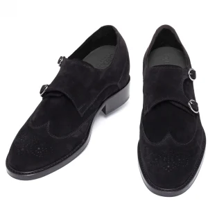 Uomo GUIDOMAGGI Fibbie>Post Street - Classiche scarpe rialzate in Pelle Scamosciato Fino a 8 cm più alto