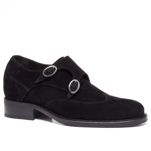 Uomo GUIDOMAGGI Fibbie>Post Street - Classiche scarpe rialzate in Pelle Scamosciato Fino a 8 cm più alto