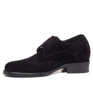 Uomo GUIDOMAGGI Fibbie>Post Street - Classiche scarpe rialzate in Pelle Scamosciato Fino a 8 cm più alto