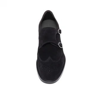 Uomo GUIDOMAGGI Fibbie>Post Street - Classiche scarpe rialzate in Pelle Scamosciato Fino a 8 cm più alto