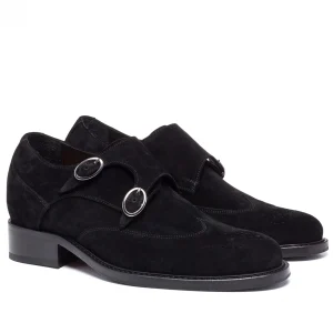 Uomo GUIDOMAGGI Fibbie>Post Street - Classiche scarpe rialzate in Pelle Scamosciato Fino a 8 cm più alto