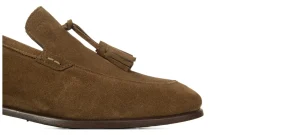 Uomo GUIDOMAGGI Nappine E Ornamenti>Pueblo - Mocassini con rialzo interno da uomo in Pelle Scamosciata fino a 6,5 cm più alto