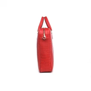 GUIDOMAGGI Borse & Zaini>Red Erik - borsa 24 ore in Pelle di Coccodrillo Hermès Rossa realizzata a Mano