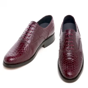 Uomo GUIDOMAGGI Scarpe In Pelle Esotica | Cucitura Goodyear>Red Sea - Classiche Esotiche scarpe da uomo con rialzo in Pelle Pitone da 6 a 8 cm più alto