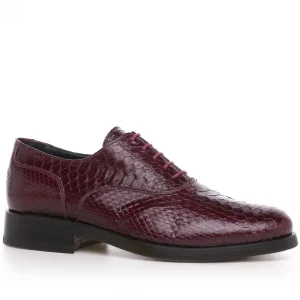 Uomo GUIDOMAGGI Scarpe In Pelle Esotica | Cucitura Goodyear>Red Sea - Classiche Esotiche scarpe da uomo con rialzo in Pelle Pitone da 6 a 8 cm più alto