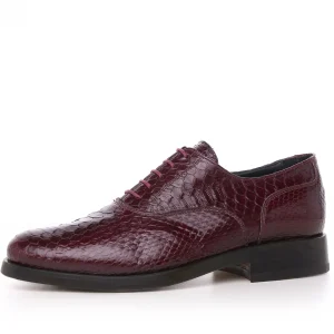 Uomo GUIDOMAGGI Scarpe In Pelle Esotica | Cucitura Goodyear>Red Sea - Classiche Esotiche scarpe da uomo con rialzo in Pelle Pitone da 6 a 8 cm più alto
