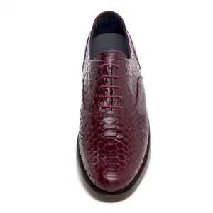 Uomo GUIDOMAGGI Scarpe In Pelle Esotica | Cucitura Goodyear>Red Sea - Classiche Esotiche scarpe da uomo con rialzo in Pelle Pitone da 6 a 8 cm più alto