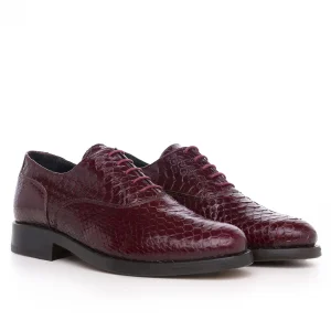 Uomo GUIDOMAGGI Scarpe In Pelle Esotica | Cucitura Goodyear>Red Sea - Classiche Esotiche scarpe da uomo con rialzo in Pelle Pitone da 6 a 8 cm più alto