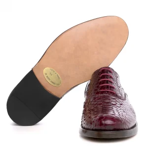 Uomo GUIDOMAGGI Scarpe In Pelle Esotica | Cucitura Goodyear>Red Sea - Classiche Esotiche scarpe da uomo con rialzo in Pelle Pitone da 6 a 8 cm più alto