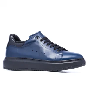 Uomo GUIDOMAGGI Sneakers>Riccione - Sneakers con rialzo in Pelle Pieno Fiore da 6 a 8 cm più alto
