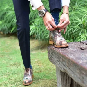 Uomo GUIDOMAGGI Stringate>Rue de Rennes - Classiche scarpe rialzate in Pelle Pieno Fiore da 6 a 8 cm più alto