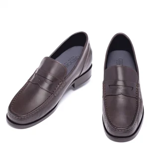 Uomo GUIDOMAGGI Cordovan | Penny Loafers>Samarcanda - Mocassini scarpe rialzanti in Pelle Cordovan da 6 a 8 cm più alto