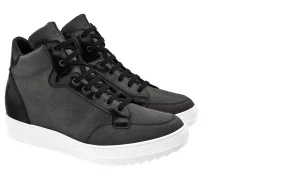 Uomo GUIDOMAGGI Sneakers>San Antonio - sneakers con rialzo in Mix Pelle/Tessuto Da 6 a 10 cm più alto