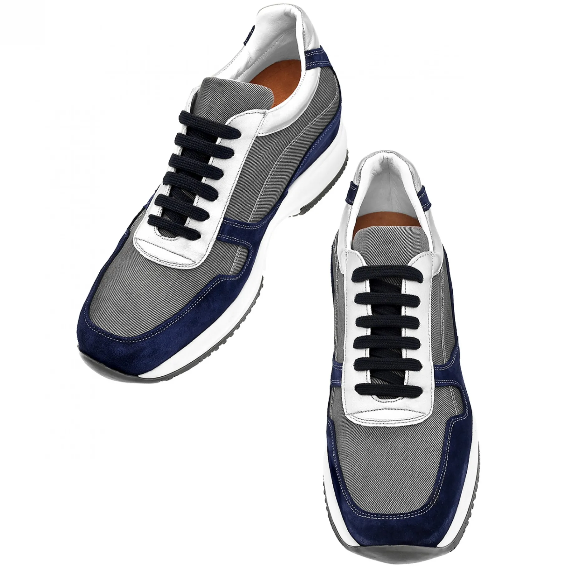 santa_barbara__sneakers_c_0.webp Uomo GUIDOMAGGI Sneakers>Santa Barbara - sneakers con rialzo in Mix Pelle/Tessuto Da 6 a 10 cm più alto
