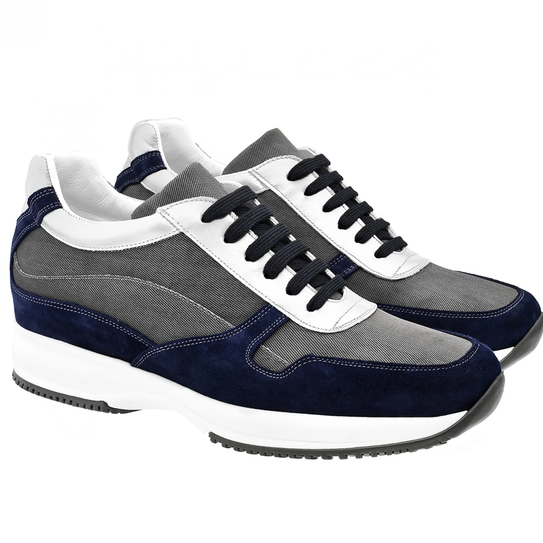 santa_barbara__sneakers_c_4.webp Uomo GUIDOMAGGI Sneakers>Santa Barbara - sneakers con rialzo in Mix Pelle/Tessuto Da 6 a 10 cm più alto