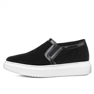 Uomo GUIDOMAGGI Slip-on>Santander - Slip-On con rialzo in Mix Pelle Tessuto Fino a 6.5 cm più alto