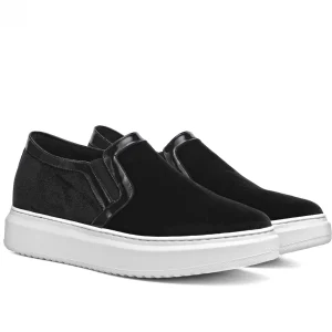 Uomo GUIDOMAGGI Slip-on>Santander - Slip-On con rialzo in Mix Pelle Tessuto Fino a 6.5 cm più alto