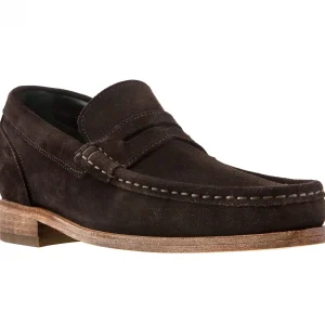 Uomo GUIDOMAGGI Penny Loafers>Santiago - Mocassini con con rialzo interno da uomo in Pelle Scamosciato Fino a 8 cm più alto