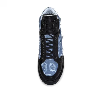 Uomo GUIDOMAGGI Sneakers>Savannah -  sneakers rialzanti in Mix Pelle/Tessuto Da 6 a 10 cm più alto