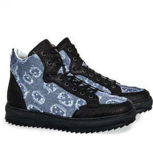 Uomo GUIDOMAGGI Sneakers>Savannah -  sneakers rialzanti in Mix Pelle/Tessuto Da 6 a 10 cm più alto