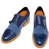Uomo GUIDOMAGGI Fibbie>Savile Row - Classiche scarpe rialzo uomo in Mix Pelle/Tessuto da 6 a 8 cm più alto