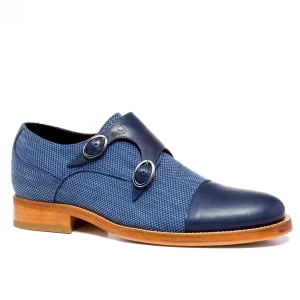 Uomo GUIDOMAGGI Fibbie>Savile Row - Classiche scarpe rialzo uomo in Mix Pelle/Tessuto da 6 a 8 cm più alto