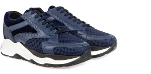 Uomo GUIDOMAGGI Sneakers>Skywalker - chunky sneakers in Mix Pelle/Tessuto Da 6 a 11 cm più alto
