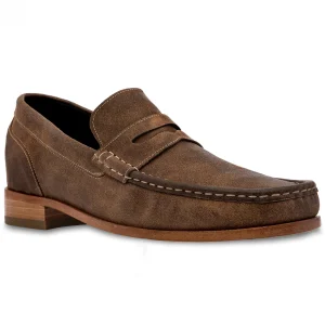 Uomo GUIDOMAGGI Penny Loafers>Spain - Mocassini con rialzo interno da uomo in Pelle Pieno Fiore Fino a 8 cm più alto