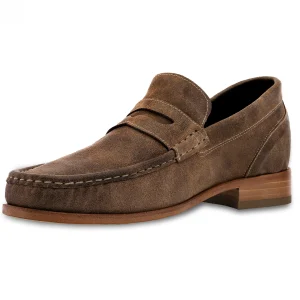 Uomo GUIDOMAGGI Penny Loafers>Spain - Mocassini con rialzo interno da uomo in Pelle Pieno Fiore Fino a 8 cm più alto