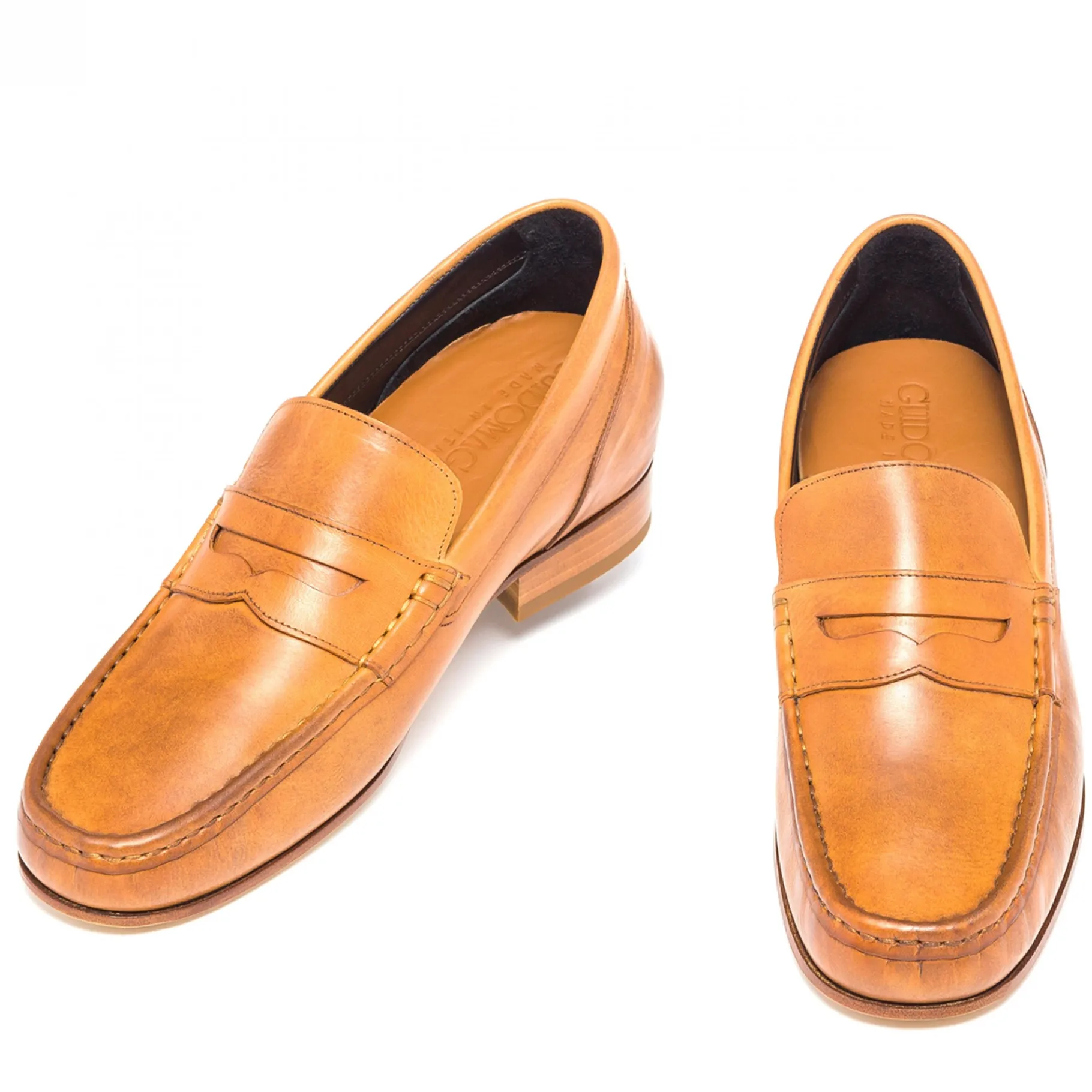 stroget__mocassini_con_ri_0.webp Uomo GUIDOMAGGI Penny Loafers>Stroget - Mocassini con rialzo interno in Pelle Pieno Fiore Fino a 8 cm più alto