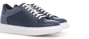 Uomo GUIDOMAGGI Sneakers>Stuart - Sneakers con rialzo in Mix Pelle/Tessuto da 6 a 8 cm più alto