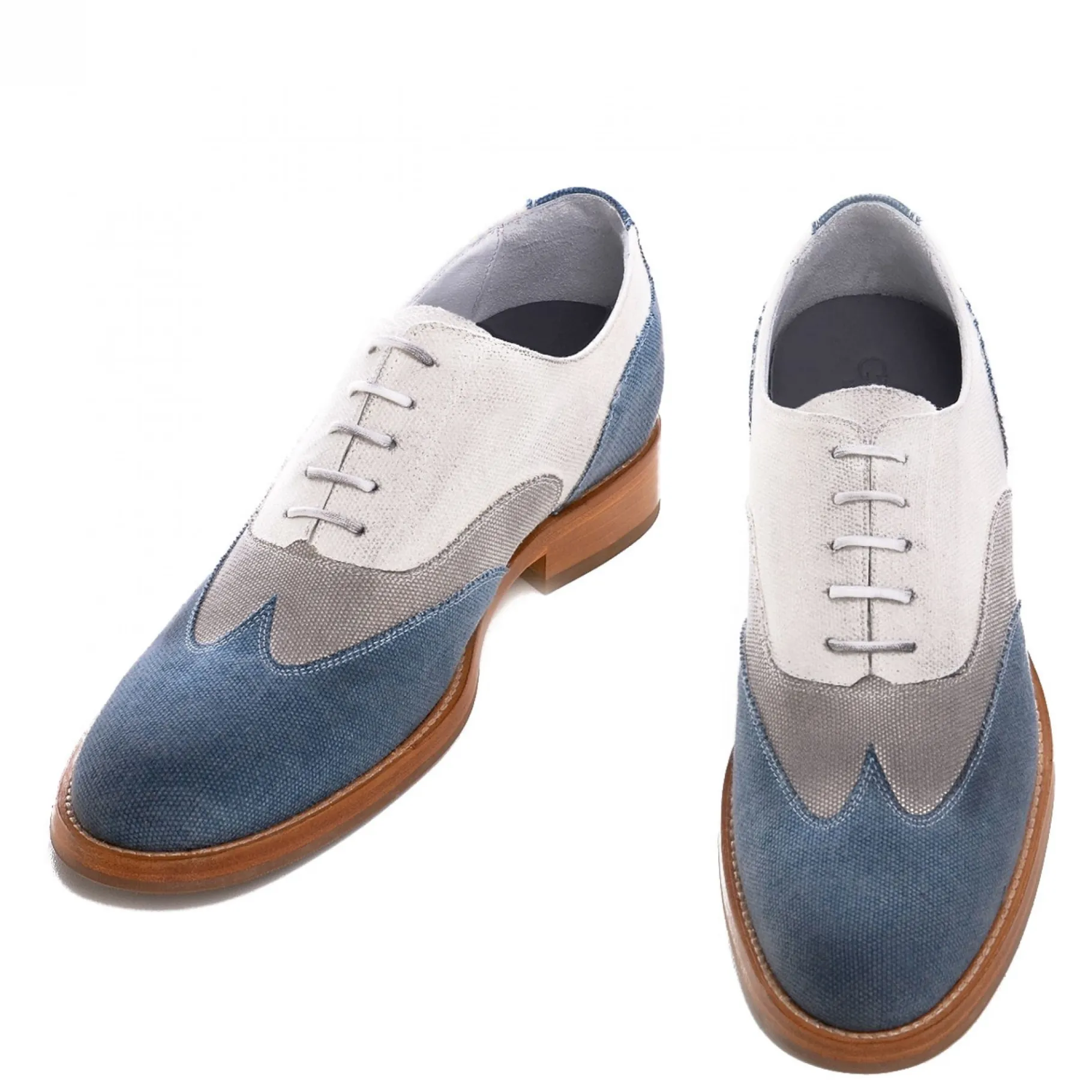 sulmona__classiche_scarpe_0.webp Uomo GUIDOMAGGI Stringate>Sulmona - Classiche scarpe uomo con rialzo in Tessuto da 6 a 8 cm più alto