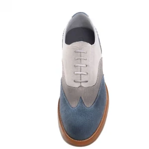 Uomo GUIDOMAGGI Stringate>Sulmona - Classiche scarpe uomo con rialzo in Tessuto da 6 a 8 cm più alto