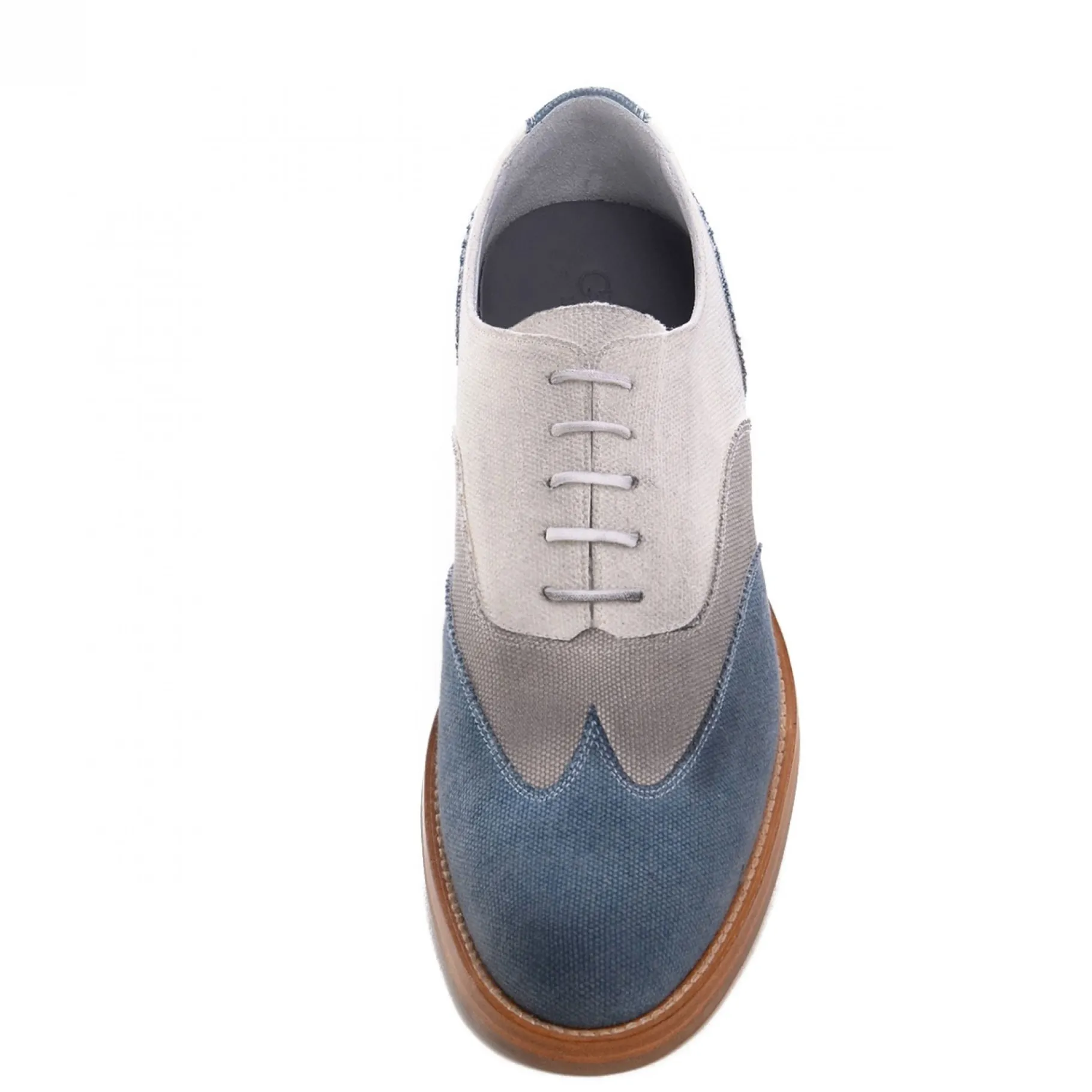 sulmona__classiche_scarpe_3.webp Uomo GUIDOMAGGI Stringate>Sulmona - Classiche scarpe uomo con rialzo in Tessuto da 6 a 8 cm più alto