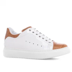 Uomo GUIDOMAGGI Scarpe In Pelle Esotica | Sneakers>Tahiti - Sneakers uomo con rialzo interno in Pelle Coccodrillo Esotico da 6 a 8 cm più alto